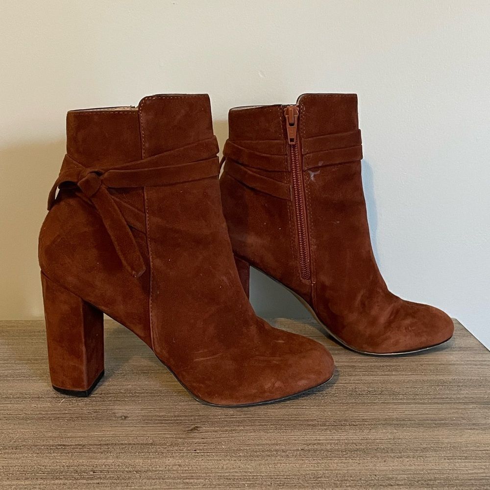 Sole Society Brown Suede Ankle Boots